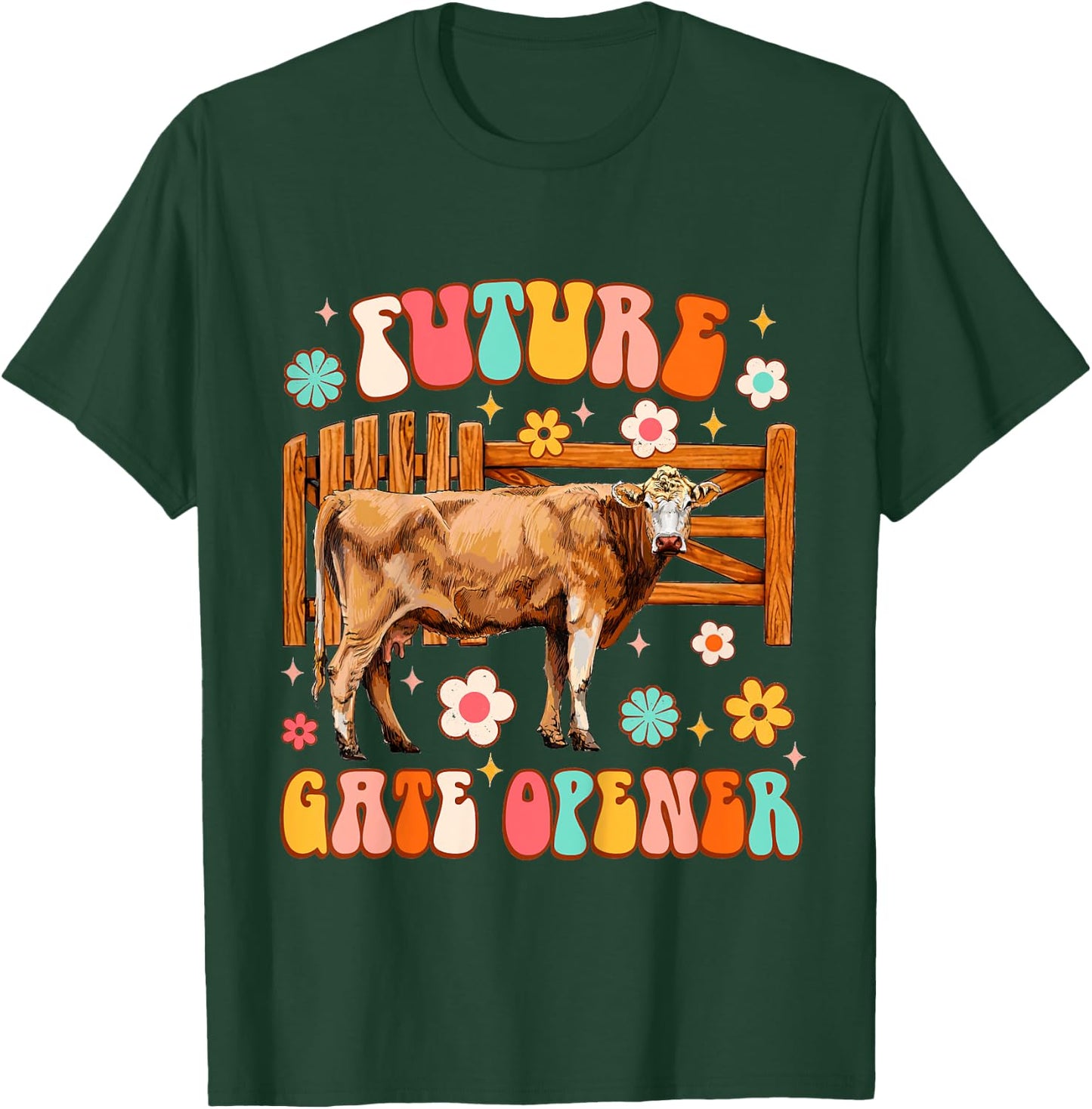 Kids Farmer Baby Country Farm Life Western Future Gate Opener T-Shirt - T-Shirt | Forest