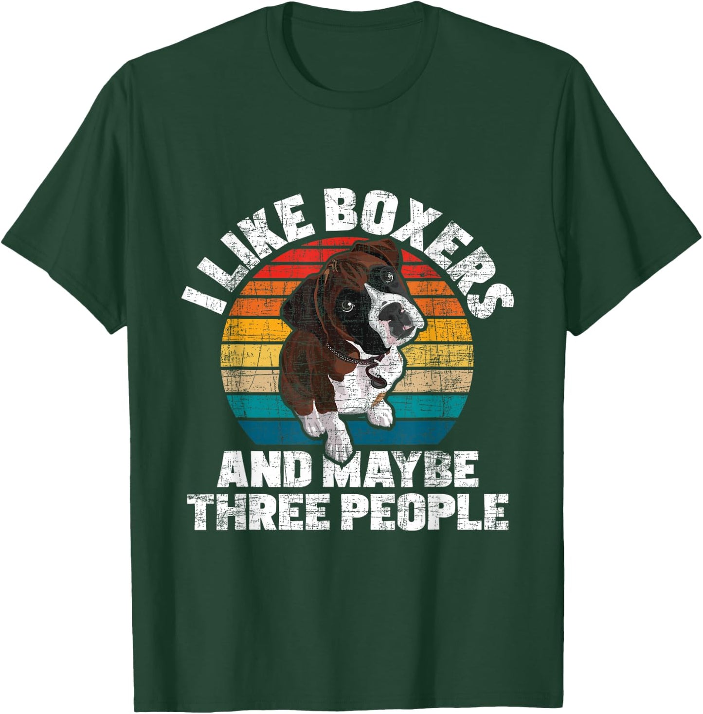 I Like Boxers And Maybe 3 People - Boxer Dog Puppy Trainer Women Girls Kids T-Shirt - T-Shirt | Forest