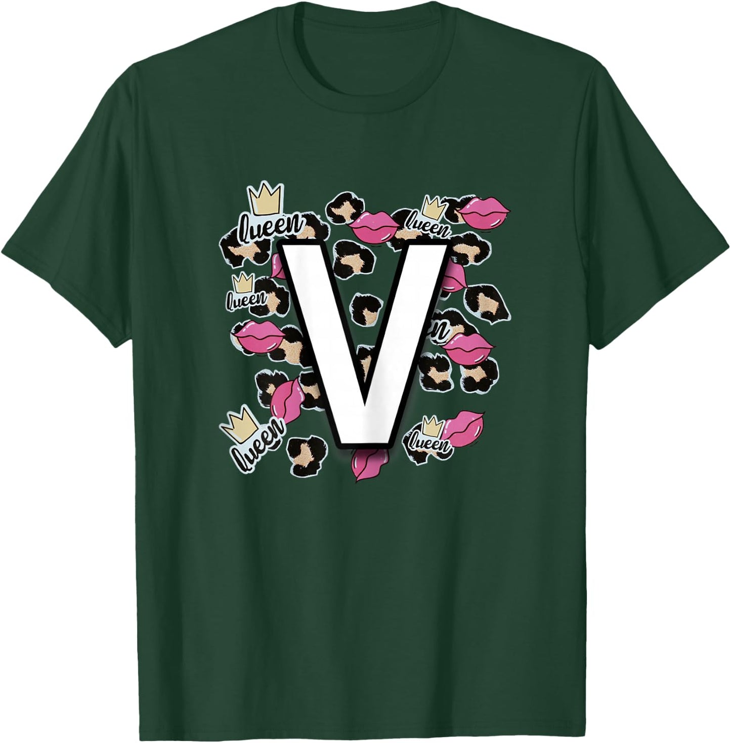 Letter V 's for Little Girls, Teens & Women - Letter V T-Shirt - T-Shirt | Forest