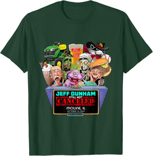 Jeff Dunham Moline, IL (2023) T-Shirt - T-Shirt | Forest