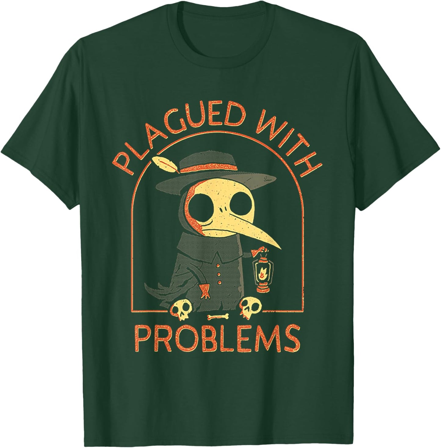 Plagued With Problems Plague Doctor T-Shirt - T-Shirt | Forest