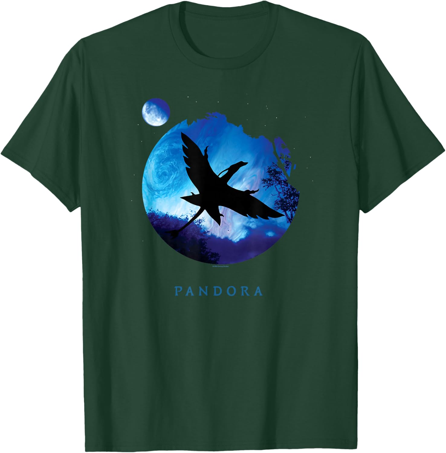 Avatar Pandora Creature Mountain Banshee in Night Sky T-Shirt - T-Shirt | Forest