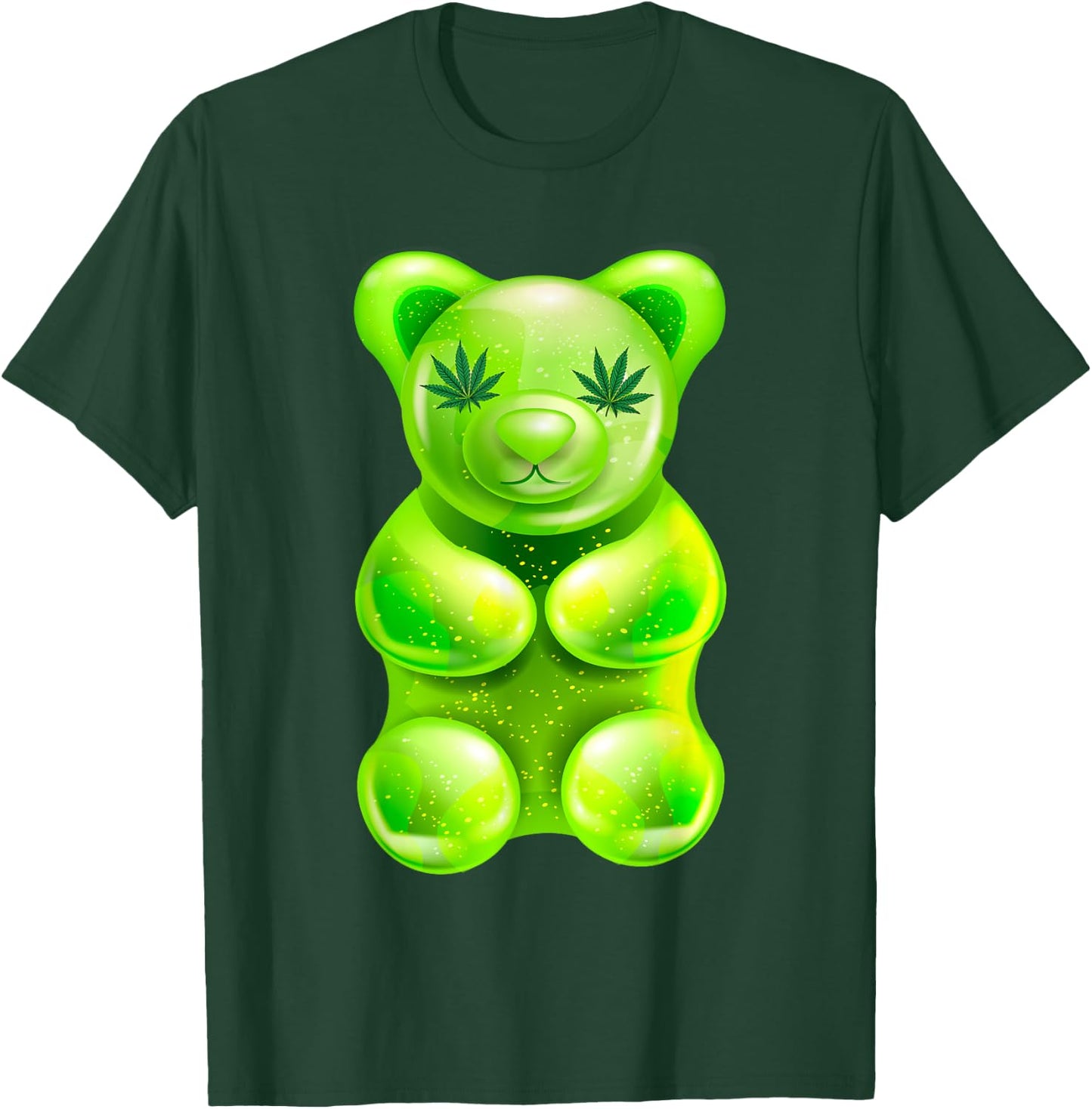 Funny Bear Edibles Weed 420 T-Shirt - T-Shirt | Forest