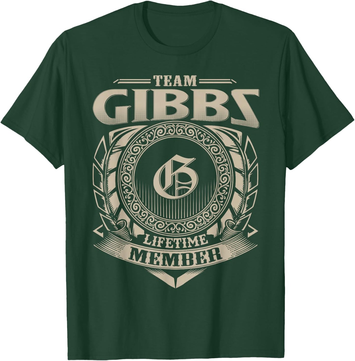 Team Gibbs Lifetime Member Vintage Gibbs Family T-Shirt - T-Shirt | Forest