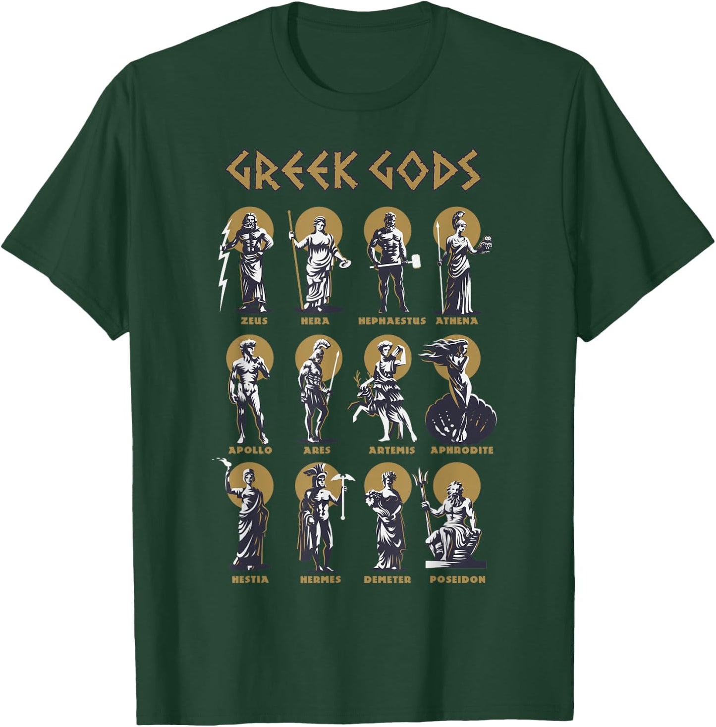 Greek Gods Greek Mythology Ancient Greece Olympic Mount T-Shirt - T-Shirt | Forest