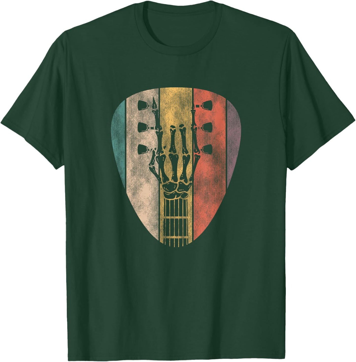 Skeleton Guitar Guy for Guitarists T-Shirt - T-Shirt | Forest