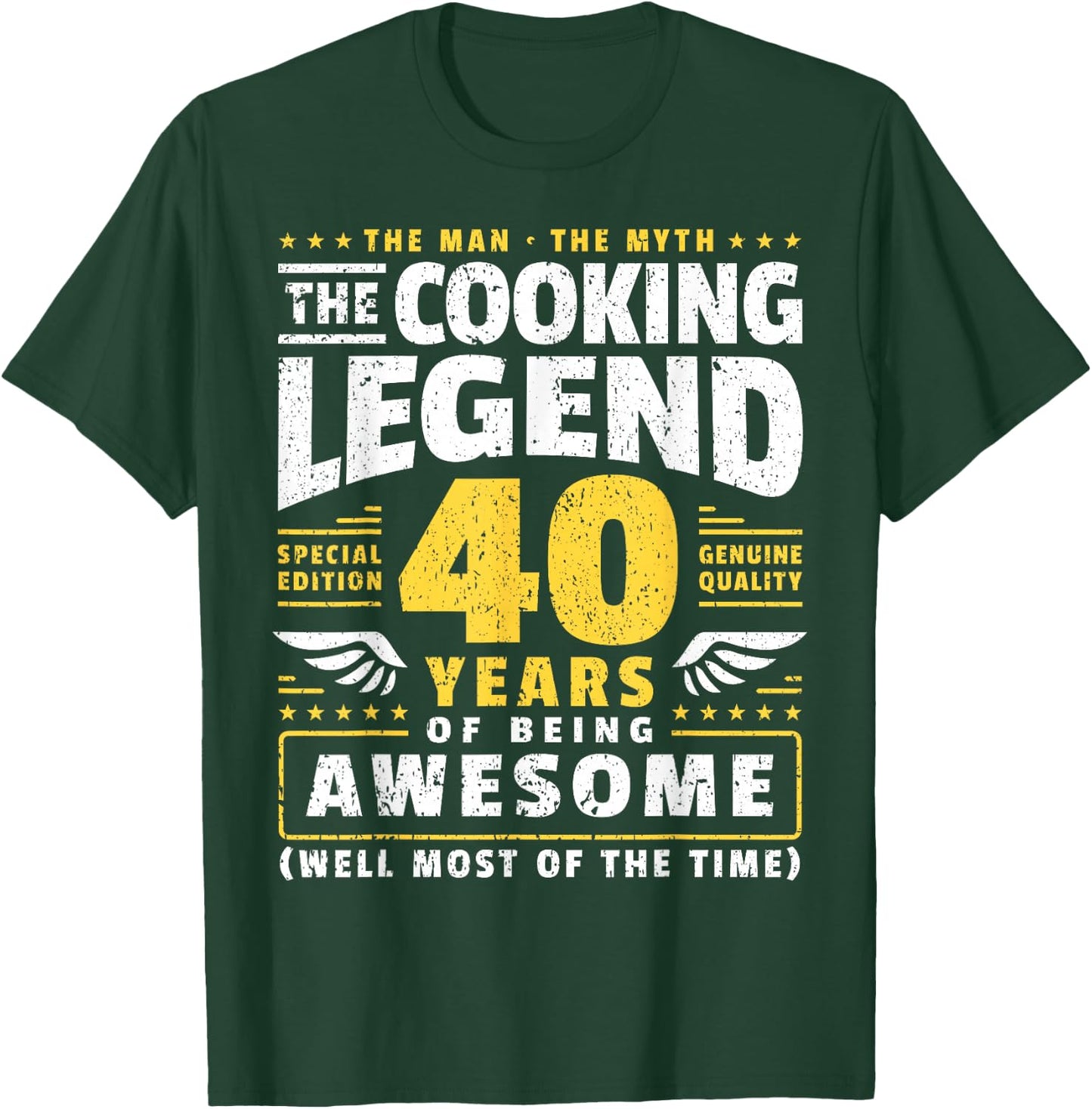 40th Birthday Cook 40 Years Old Chef T-Shirt - T-Shirt | Forest
