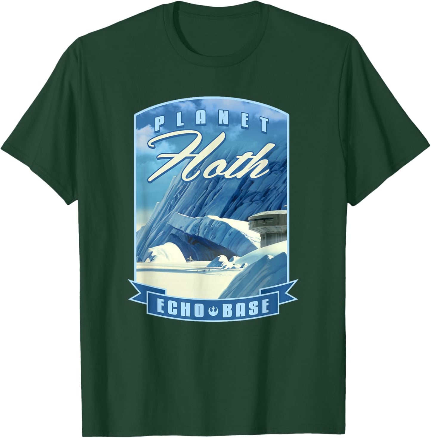 Star Wars Planet Hoth Echo Base Landscape T-Shirt - T-Shirt | Forest