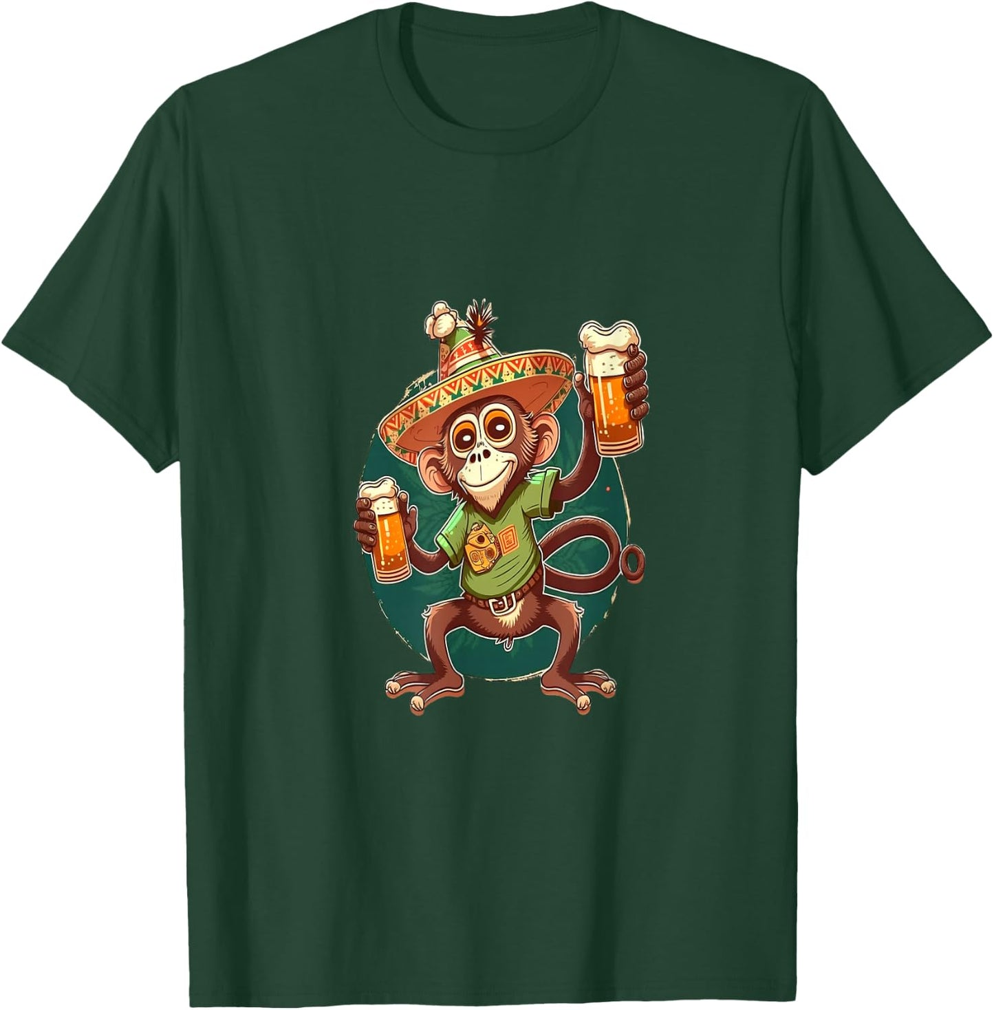 Funny Spider Monkey Lover Mexican Spider Monkey Drinking T-Shirt - T-Shirt | Forest