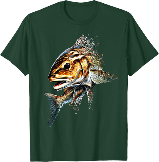 Redfish Fishing Shirt & Gear , Women & Kids Redfish T-Shirt - T-Shirt | Forest