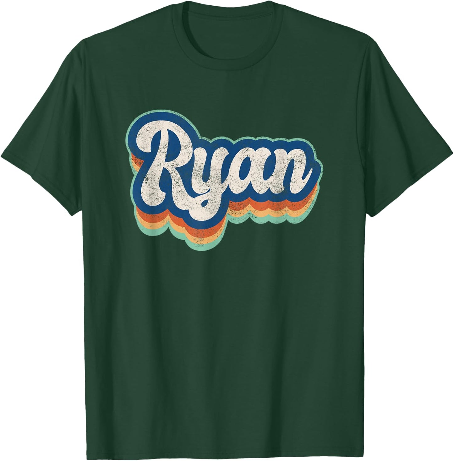 Ryan First Name Boy Vintage Style 70s 80s Personalized T-Shirt - T-Shirt | Forest
