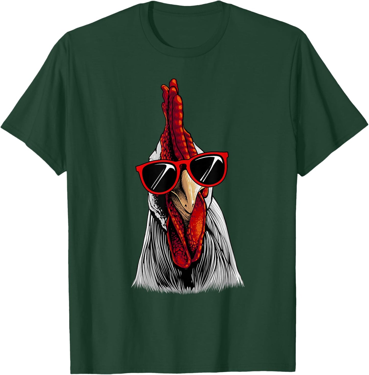 Funny Chicken Design Women Rooster Chicken Lovers T-Shirt - T-Shirt | Forest
