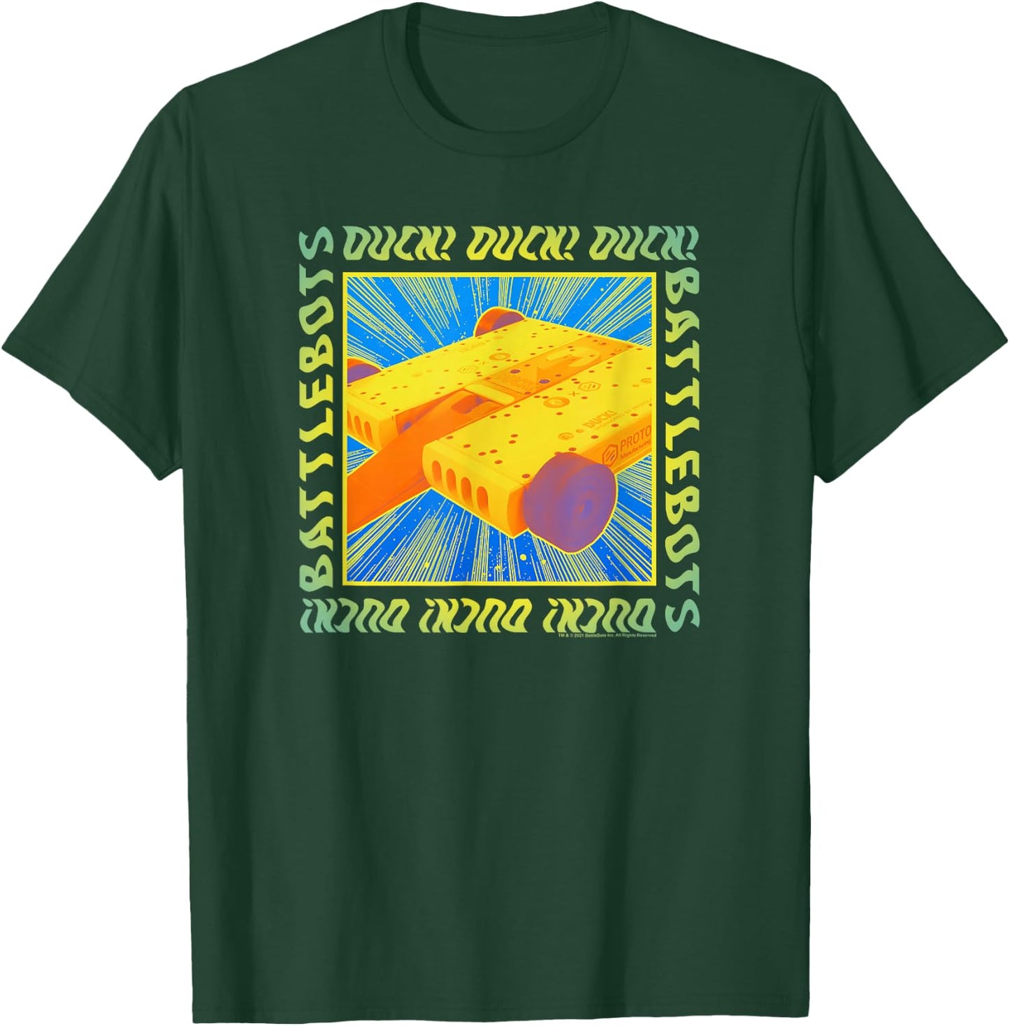 BattleBots Duck Centered Box Up T-Shirt - T-Shirt | Forest