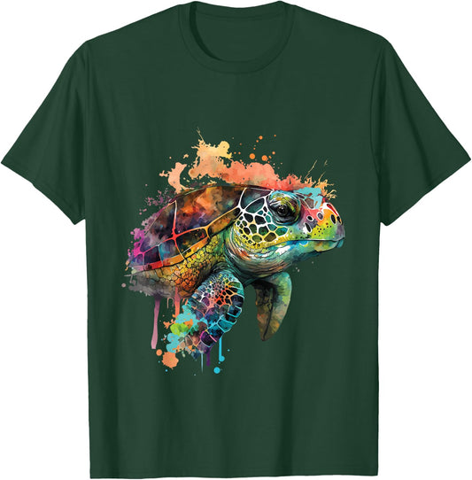 Hawaiian Ethnic Turtle - Beach Ocean Animal Lover Zookeeper T-Shirt - T-Shirt | Forest