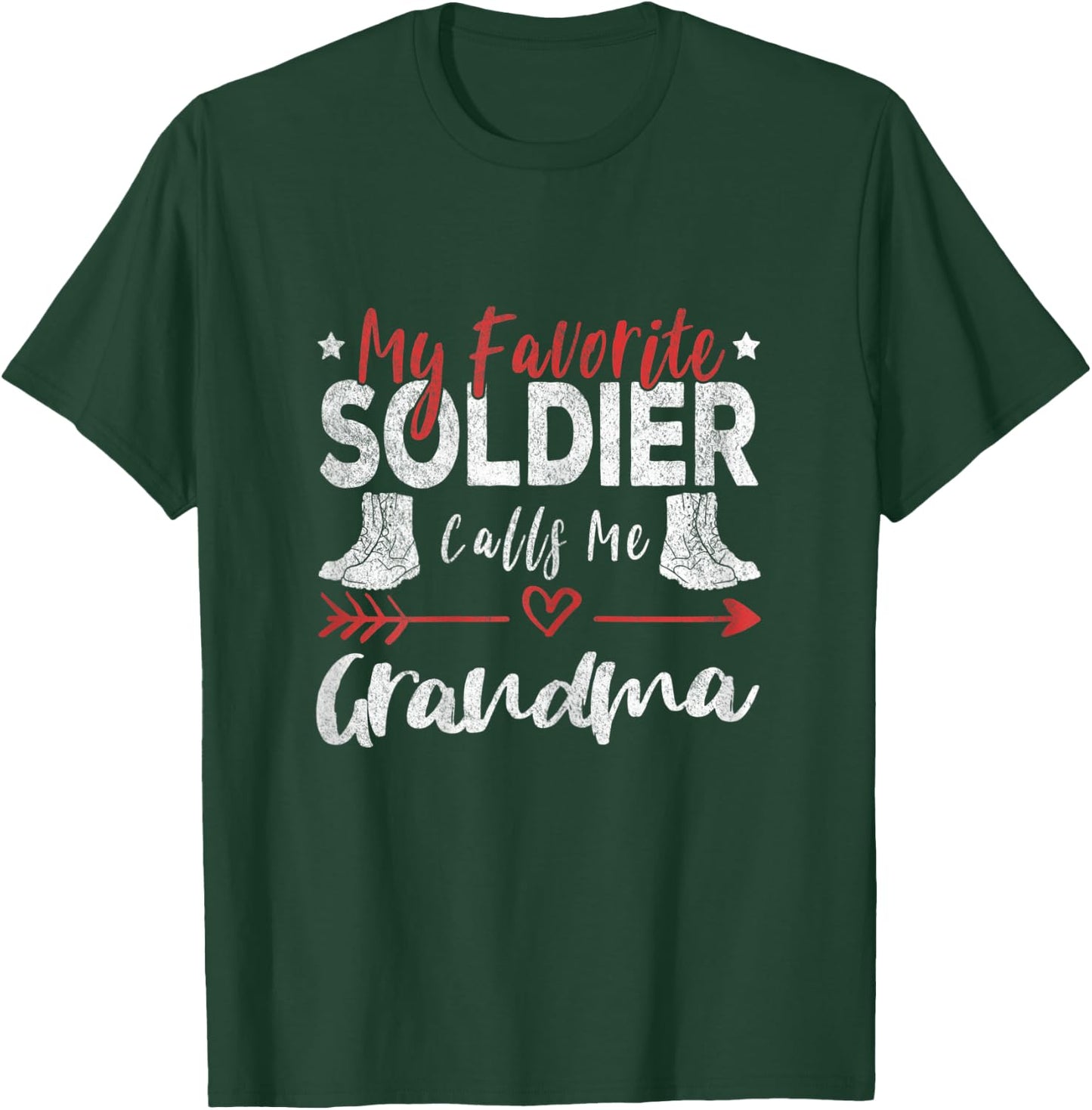 My Favorite Soldier Calls Me Grandma Solider Grandma T-Shirt - T-Shirt | Forest