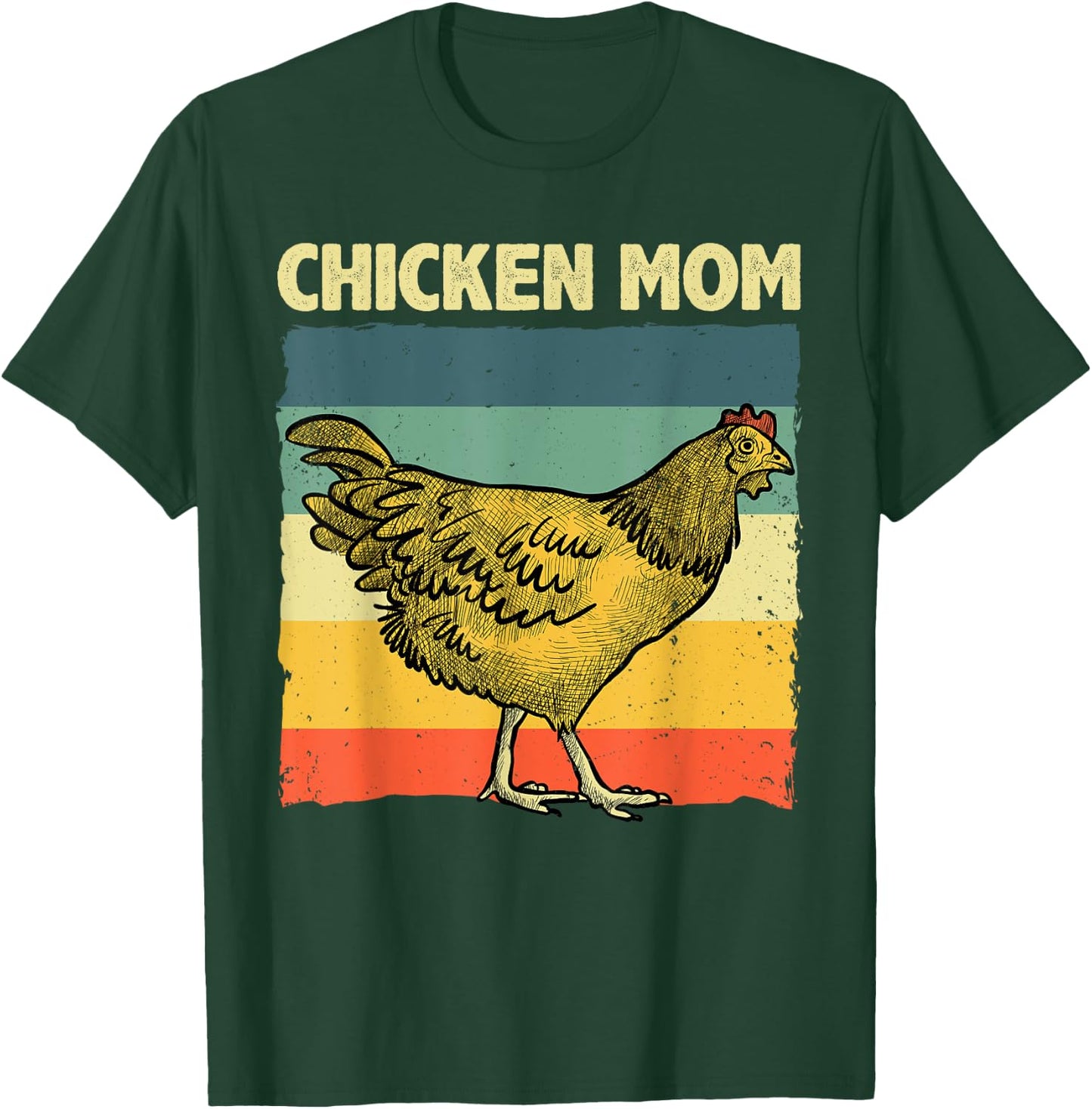 Cool Chicken Mom Art Chicken Farmer Poultry Farm T-Shirt - T-Shirt | Forest