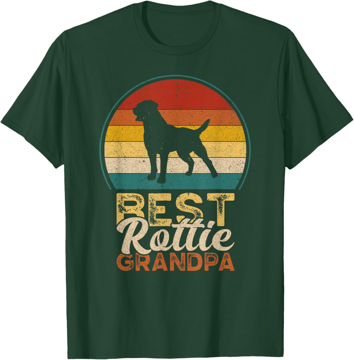 Best Rottie Grandpa, Father's Day, Rottweiler Grandfather T-Shirt - T-Shirt | Forest