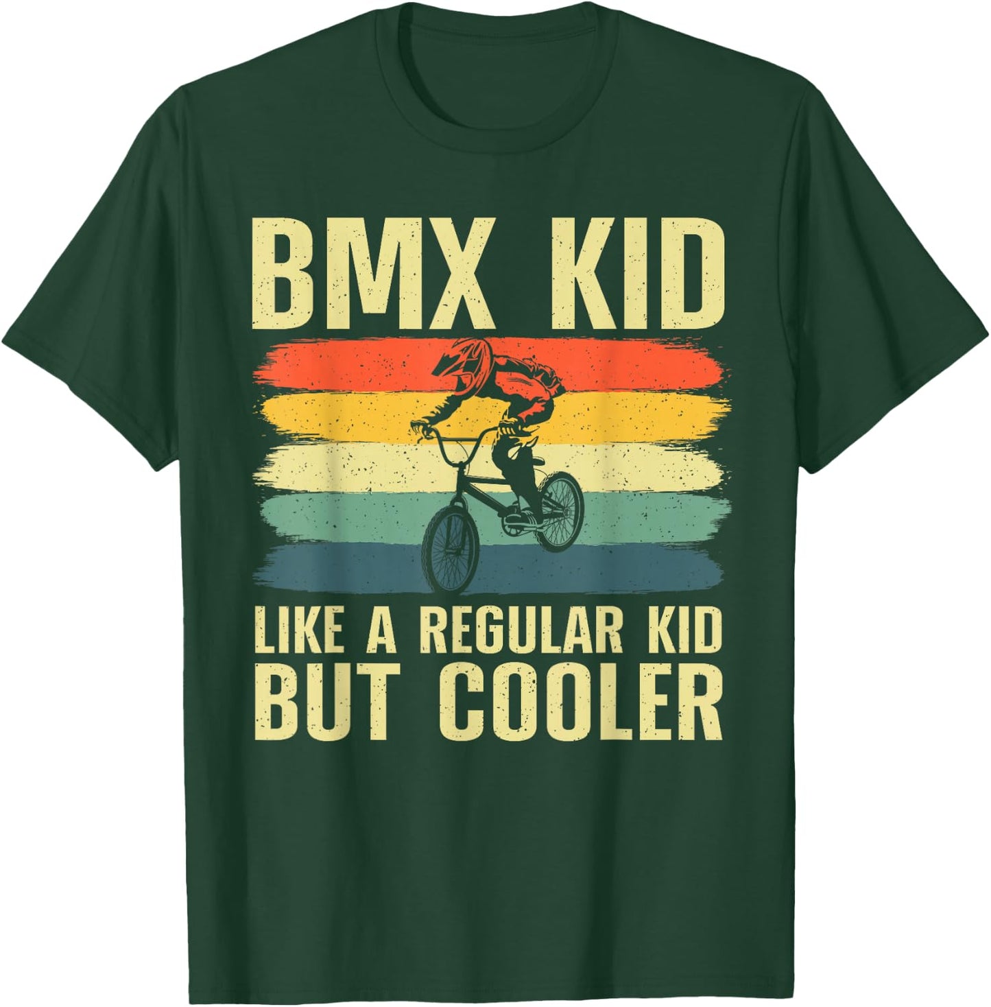 Cool BMX For Kids Boys Men BMX Racing Off Road Bike Riders T-Shirt - T-Shirt | Forest