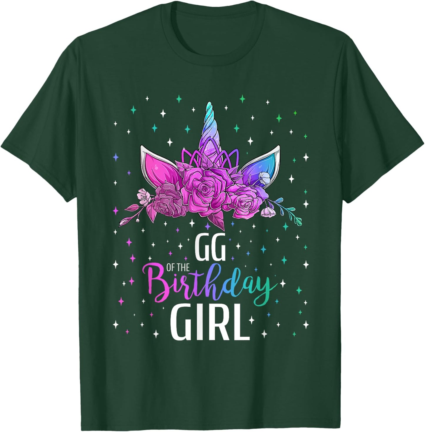 GG Of The Birthday Girl Unicorn Bday Party T-Shirt - T-Shirt | Forest