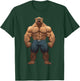 Bear Bodybuilder Muscular Body Gym Fitness Weightlifting T-Shirt - T-Shirt | Forest