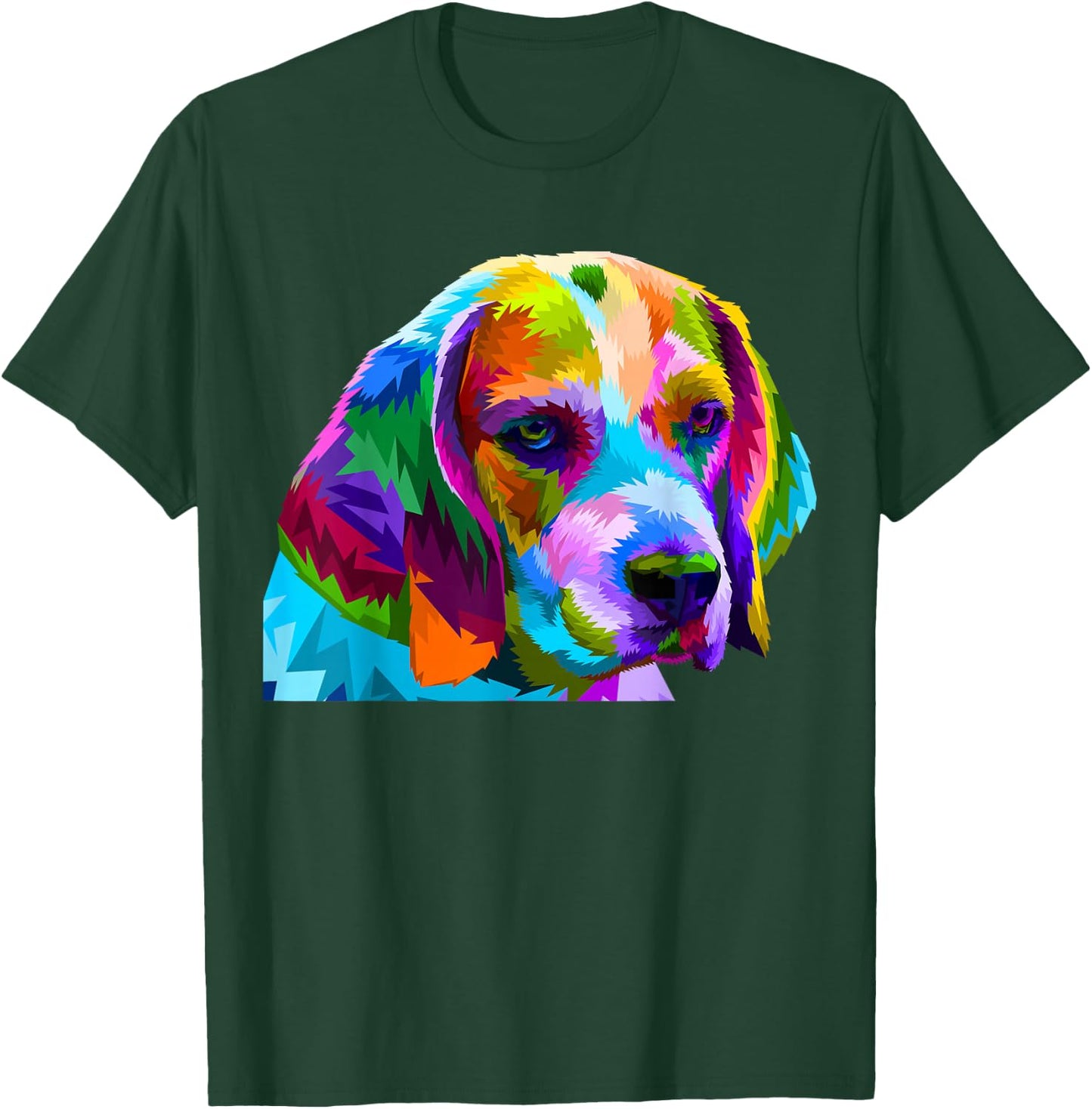 Beagle in Colorful Pop Art Design for Dog Owners T-Shirt - T-Shirt | Forest