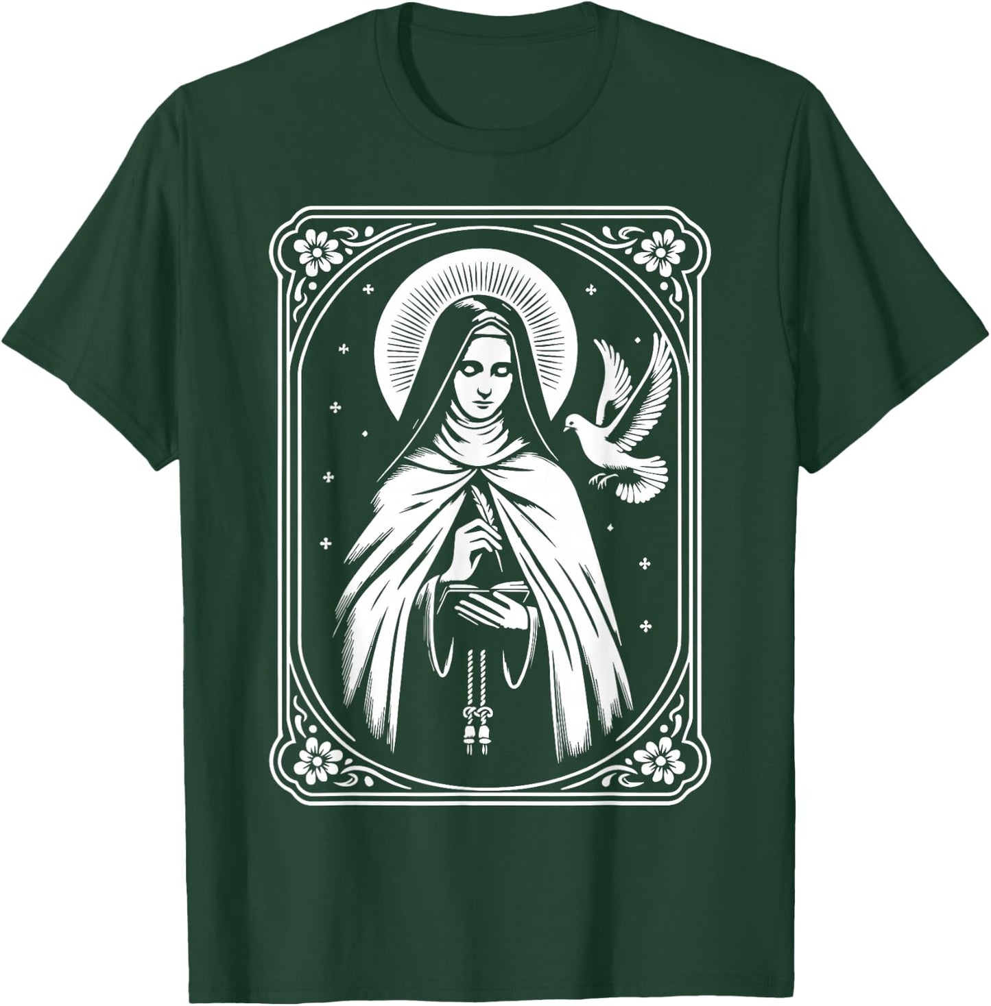 St Teresa of Avila Interior Castle Catholic Patron Saint T-Shirt - T-Shirt | Forest