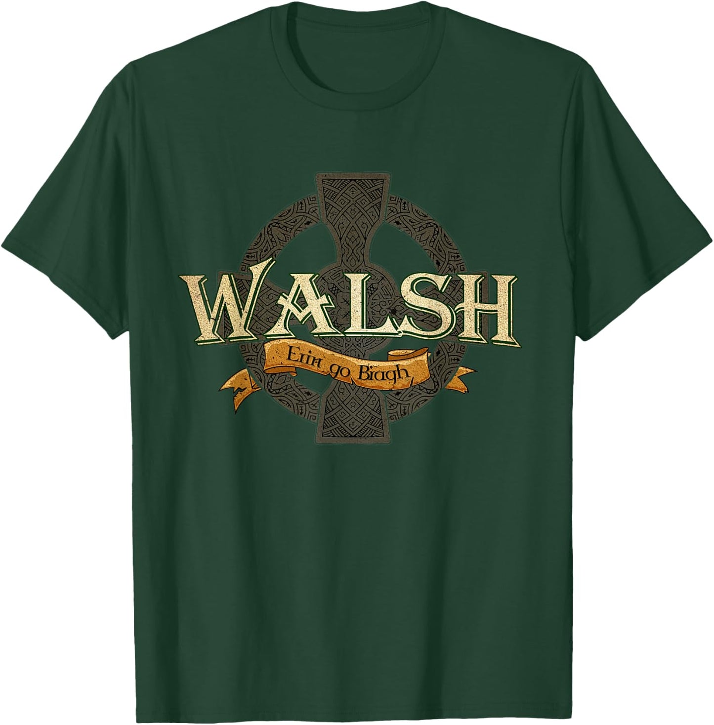 Walsh Irish Surname Walsh Irish Family Name Celtic Cross T-Shirt - T-Shirt | Forest