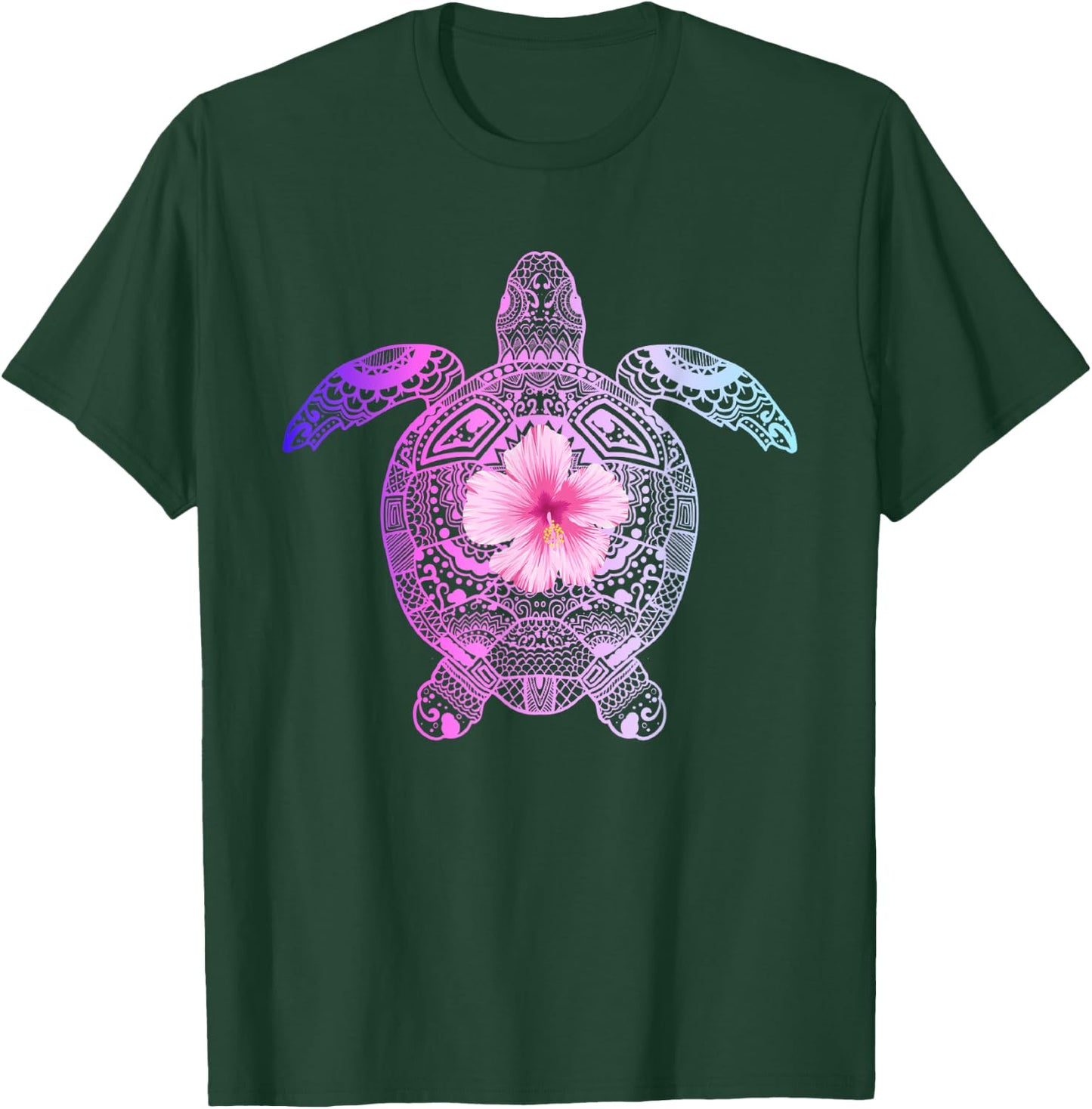 Hawaiian Tie Dye Sea Turtle, Hawaii and Wwomen T-Shirt - T-Shirt | Forest