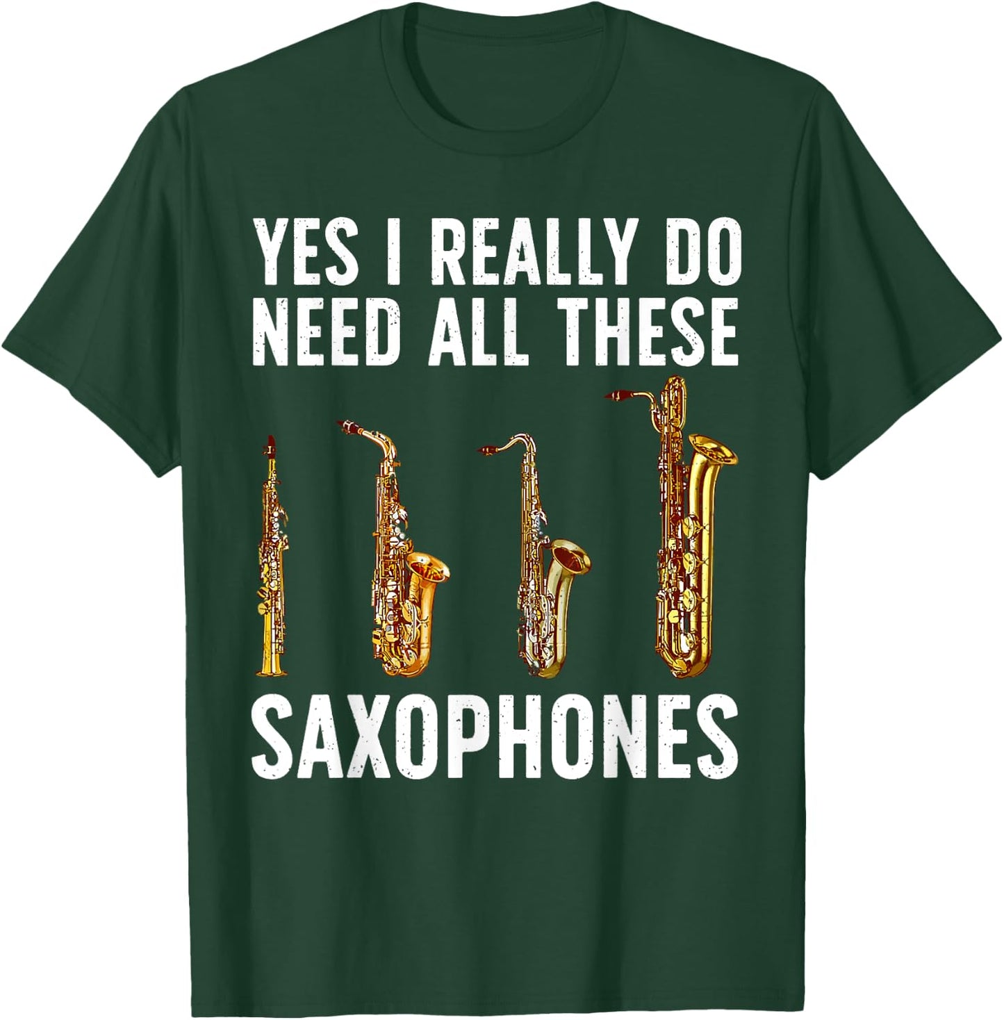 Funny Saxophone Art Women Sax Player Musician T-Shirt - T-Shirt | Forest