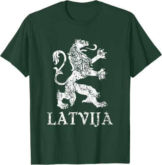 Latvija Latvia Lion Symbol Latvian Pride T-Shirt - T-Shirt | Forest