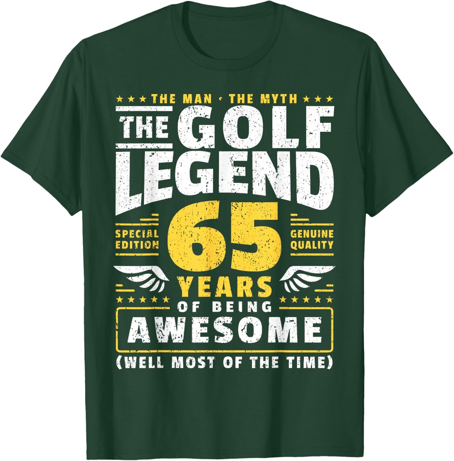 65th Birthday Golf Player 65 Years Old Golfer T-Shirt - T-Shirt | Forest