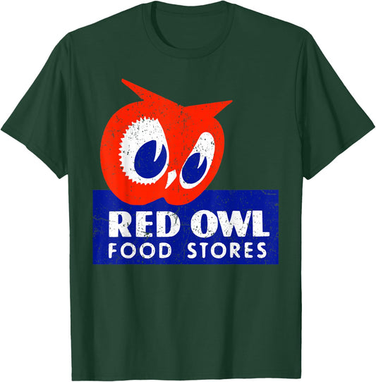 Vintage Red Owl Groceries Defunct Grocery Store T-Shirt - T-Shirt | Forest