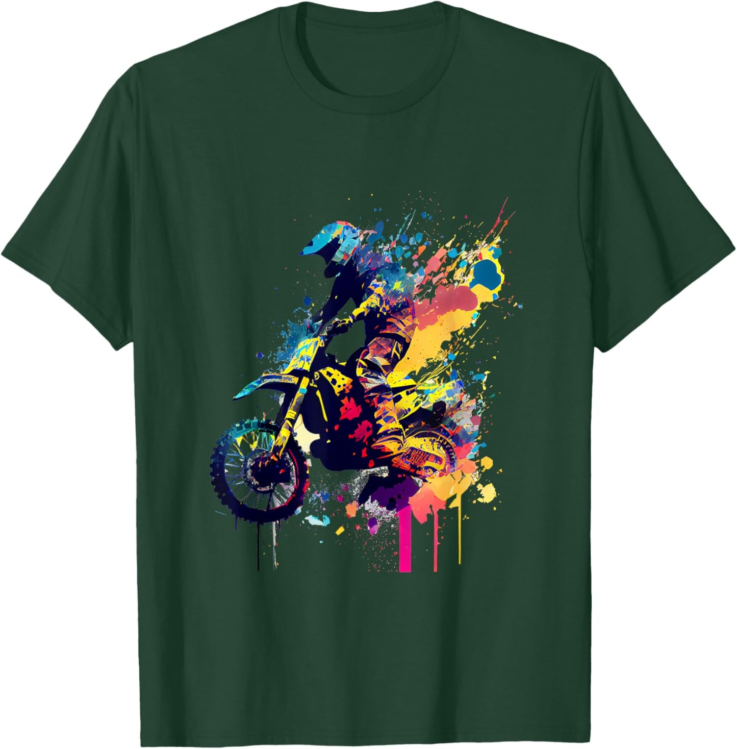 Motocross Enduro Supermoto Bike Dirt Biker Gift T-Shirt - T-Shirt | Forest