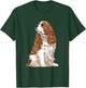 Sitting Dog Blenheim Cavalier King Charles Spaniel T-Shirt - T-Shirt | Forest