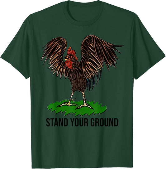 Stand Your Ground Chicken Funny Christmas T-Shirt - T-Shirt | Forest