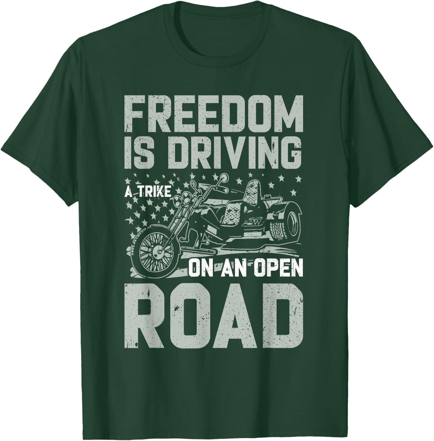 Triker Motorcycle Trike Biker Quote Three Wheeler Trikes T-Shirt - T-Shirt | Forest