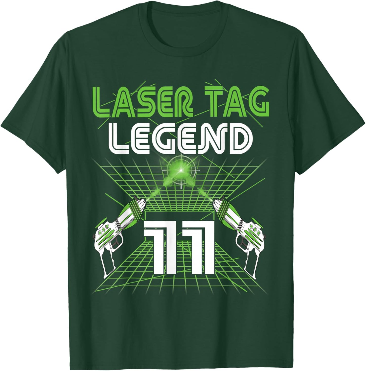 Lasertag Birthday Party - laser tag 11 years birthday T-Shirt - T-Shirt | Forest