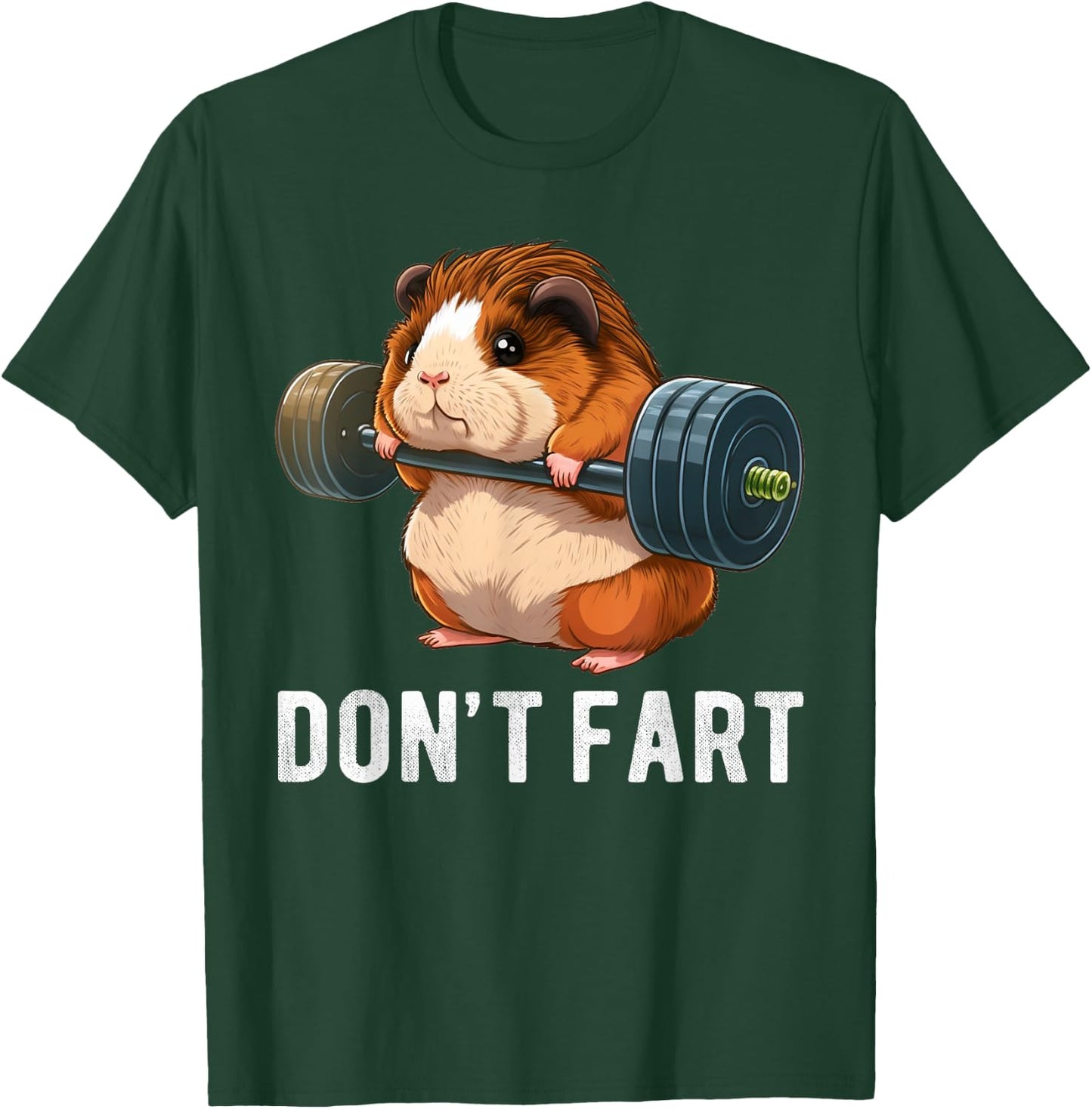 Guinea Pig Weight Lifting Gym Fitness Workout Funny T-Shirt - T-Shirt | Forest