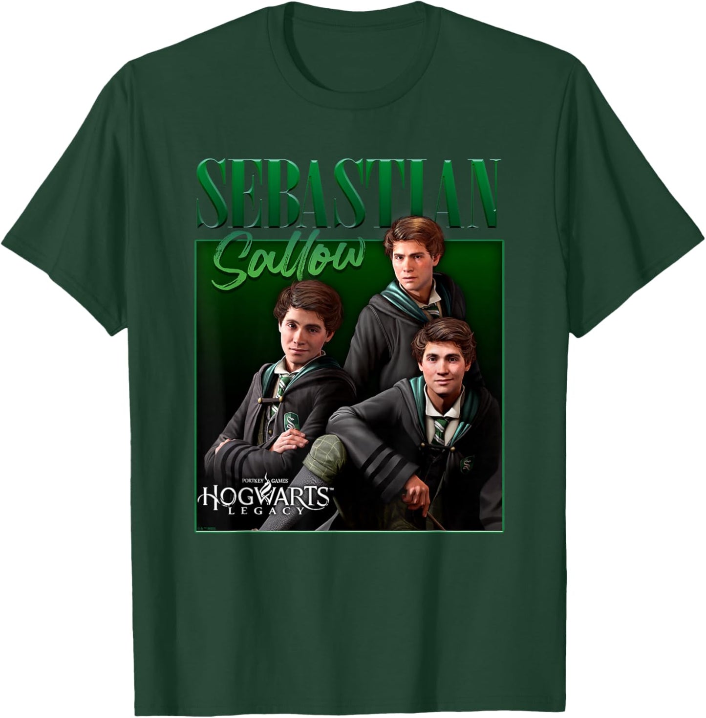 Harry Potter Hogwarts Legacy Sebastian Sallow collage T-Shirt - T-Shirt | Forest