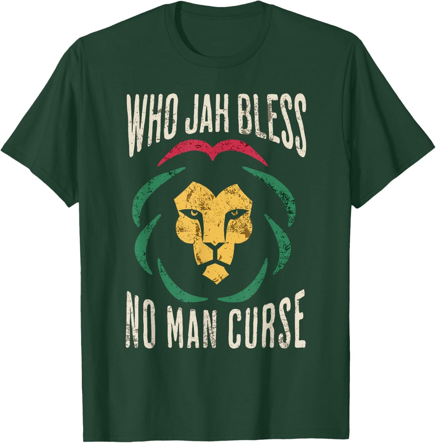 Who Jah Bless No Man Curse - Rastafarian T-Shirt - T-Shirt | Forest