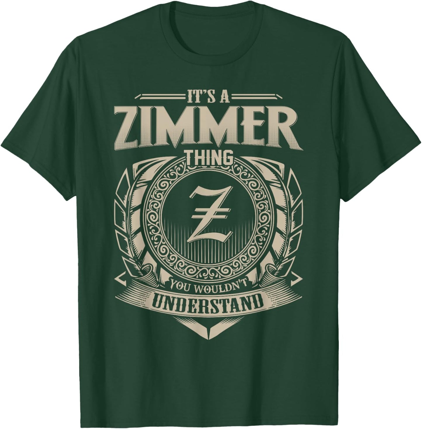 Vintage Classic ZIMMER Family Apparels -Adults & Kids Black Small T-Shirt - T-Shirt | Forest