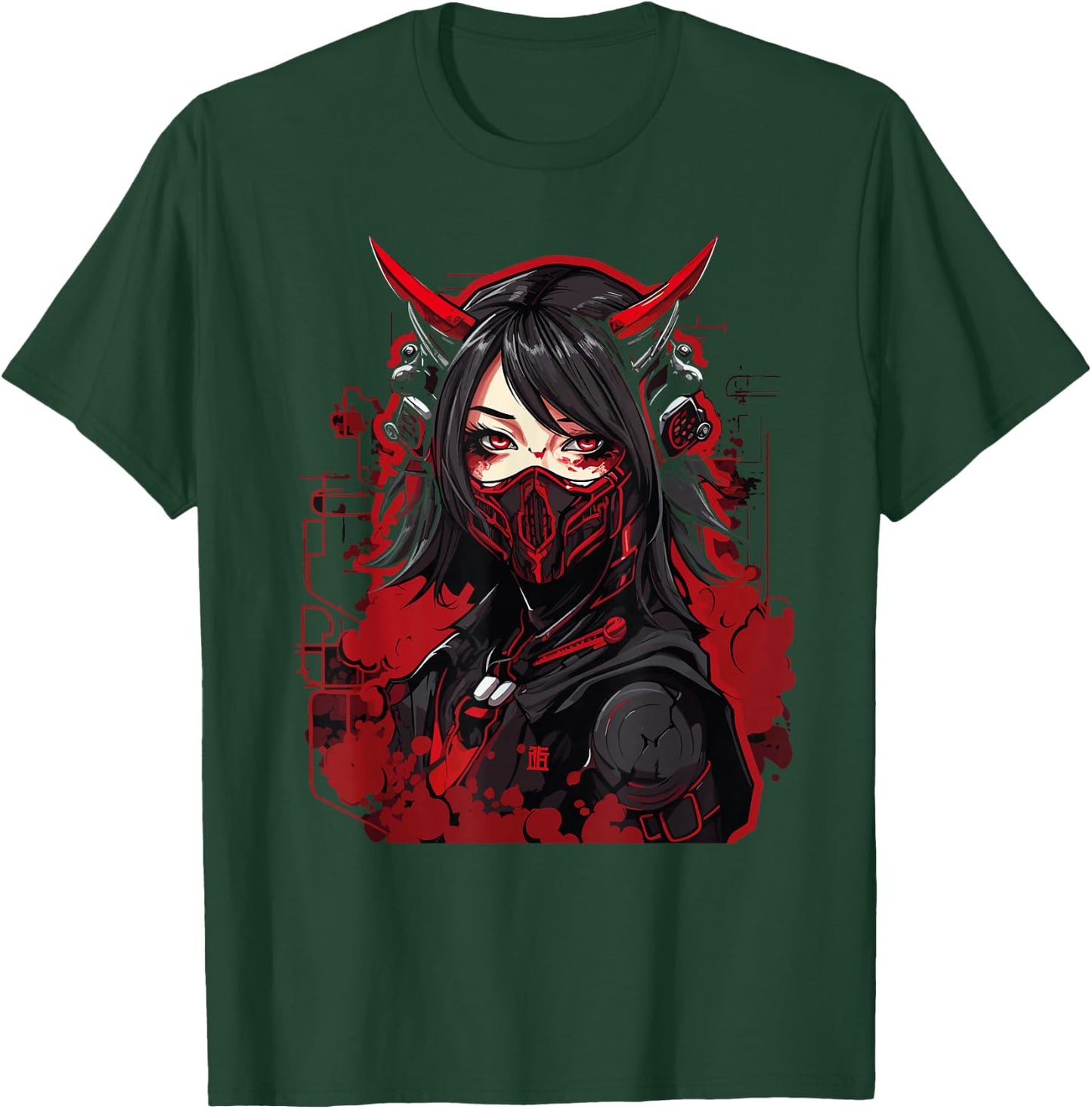 Anime Girl Gothic Waifu Japanese Aesthetic Kawaii Otaku T-Shirt - T-Shirt | Forest