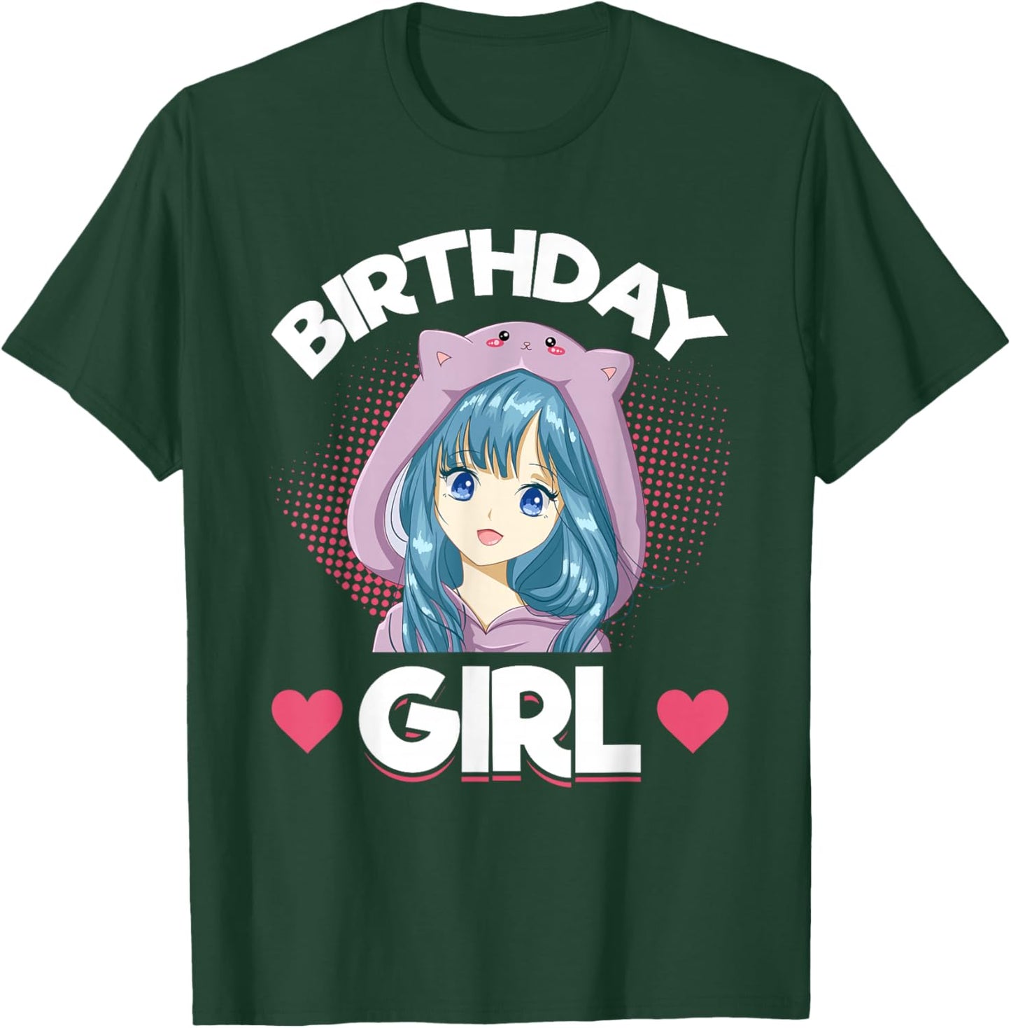 Anime Manga Birthday Girl Birthday T-Shirt - T-Shirt | Forest