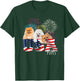 USA Poms - American Flag Patriotic Dog Lover Pet Owner Puppy T-Shirt - T-Shirt | Forest