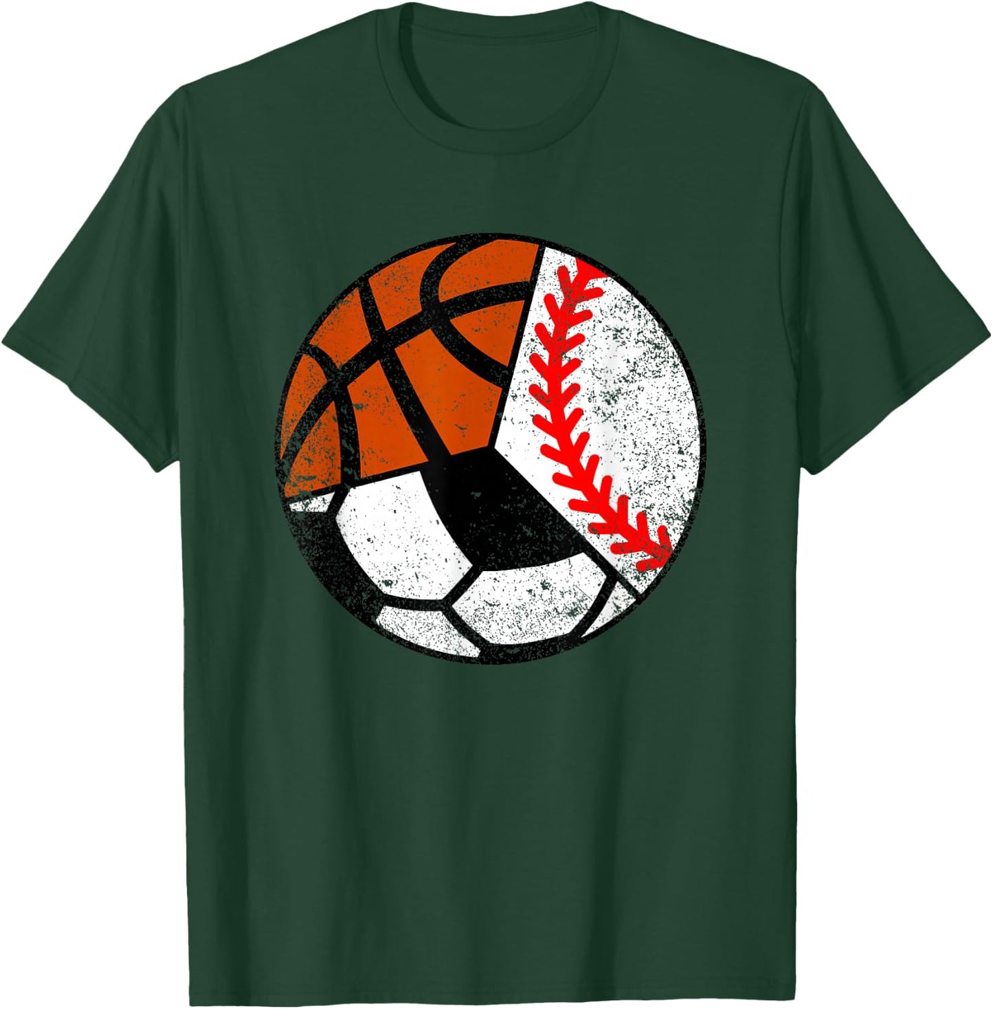 Soccer Baseball Basketball Player Funny Ball Sport T-Shirt - T-Shirt | Forest