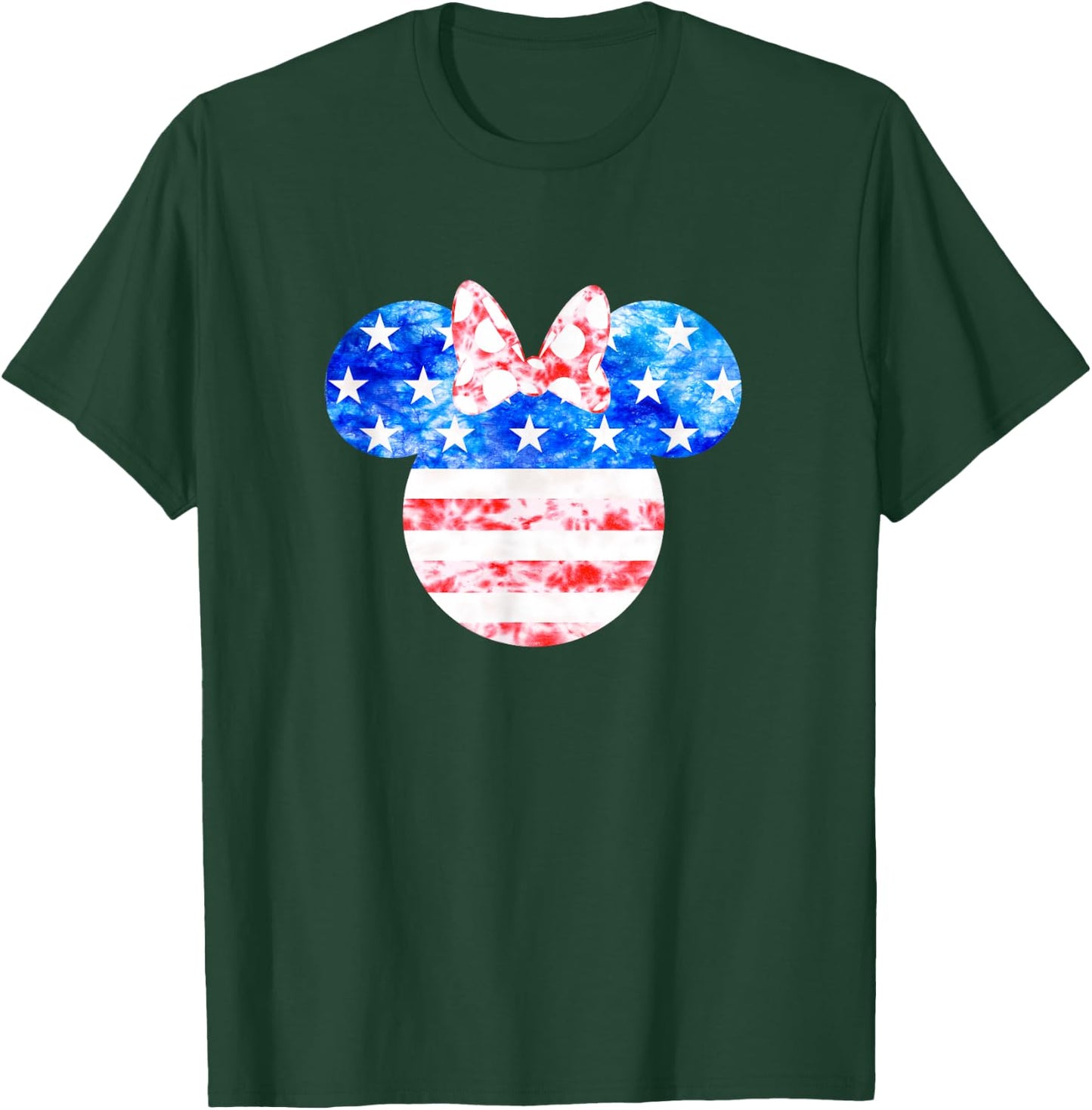 Disney Minnie Mouse American Flag Tie Dye T-Shirt - T-Shirt | Forest