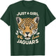 Just A Girl Who Loves Jaguars Big Cat Lover Print Graphic T-Shirt - T-Shirt | Forest