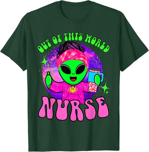 Out of this world funny alien space nurse nursing RN medical T-Shirt - T-Shirt | Forest