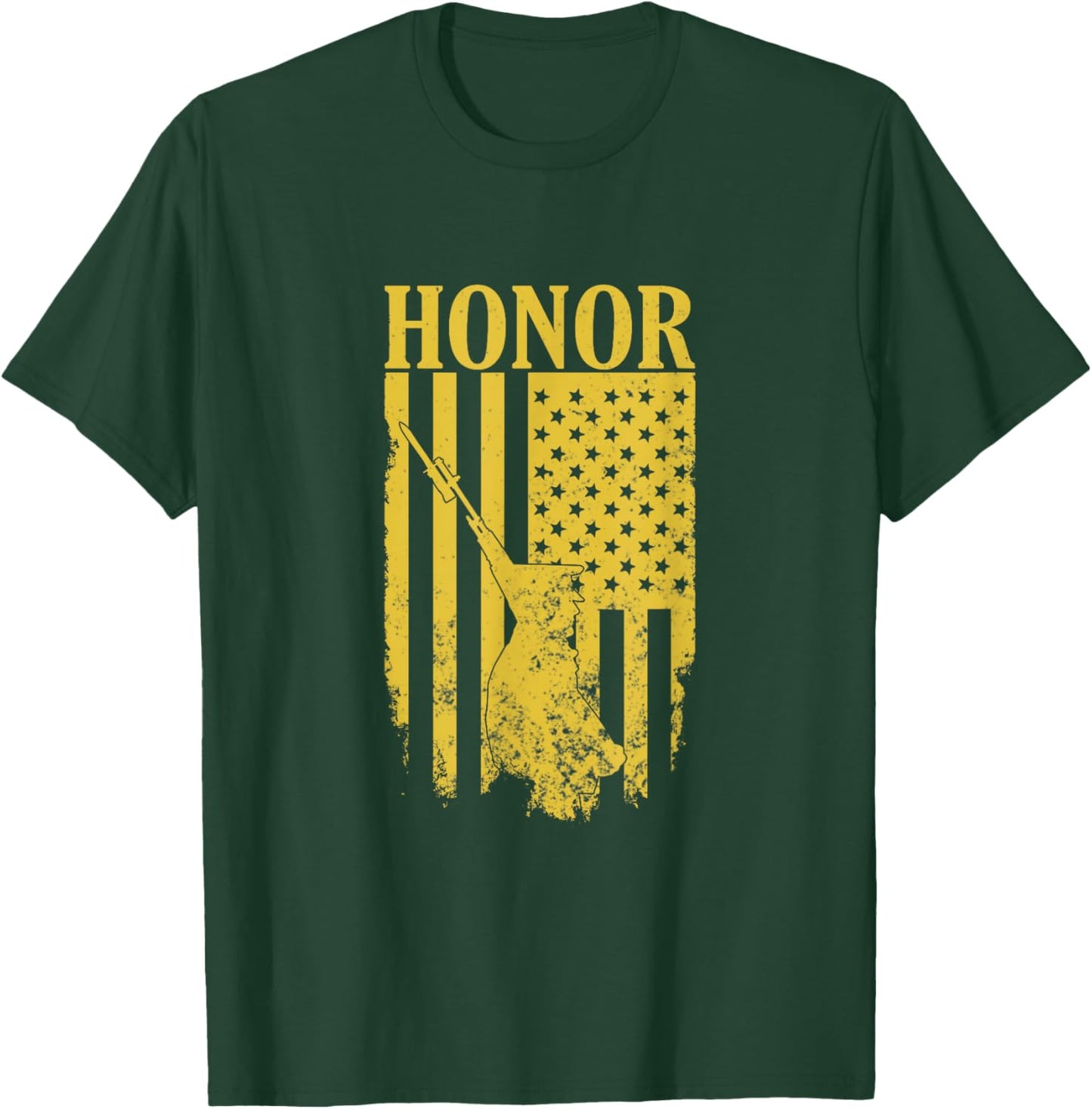 Military Army Flag America Honor Tomb of the Unknown Soldier T-Shirt - T-Shirt | Forest