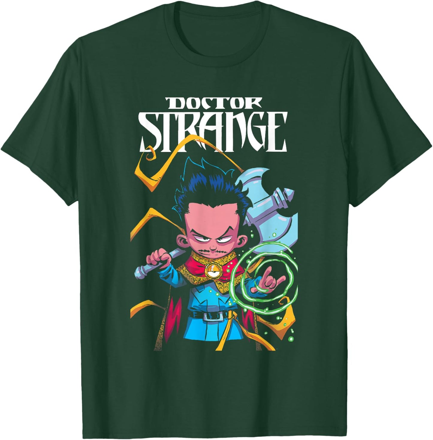 Marvel Comics Retro Classic Dr. Strange Cartoon Chibi Poster T-Shirt - T-Shirt | Forest